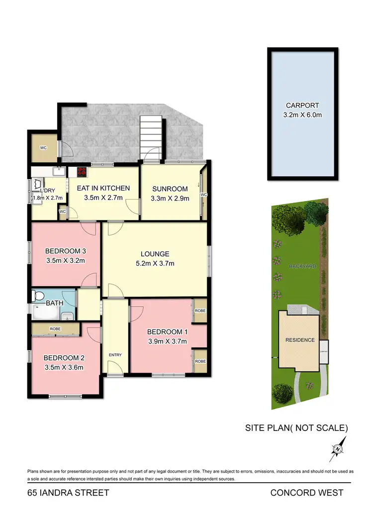 Floorplan of Homely house listing, 65 Iandra Street, Concord West NSW 2138