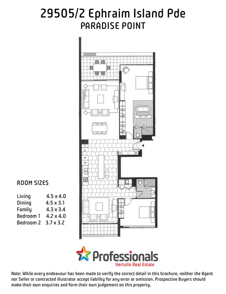 Floorplan of Homely apartment listing, 29505/2 Ephraim Island Parade, Paradise Point QLD 4216