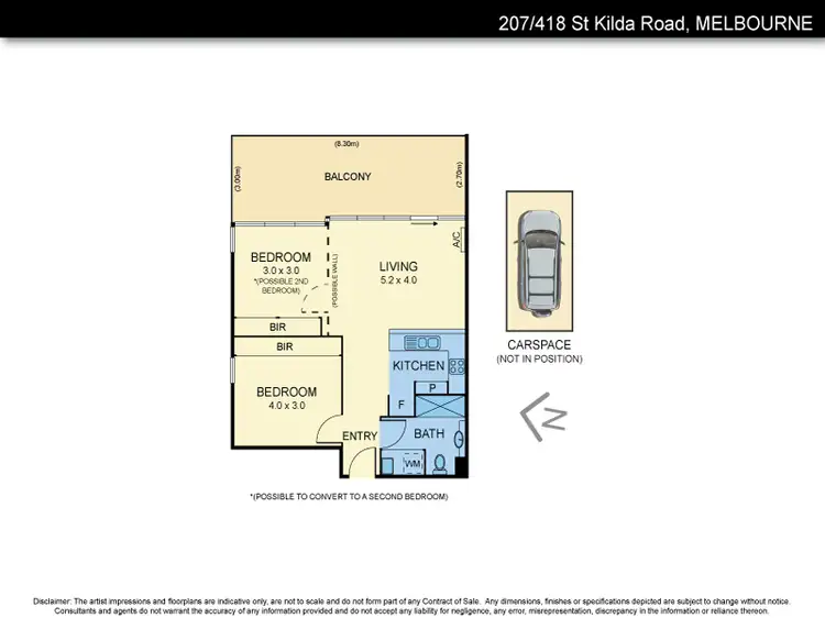 Floorplan of Homely apartment listing, 207/418 St Kilda Road, Melbourne VIC 3004