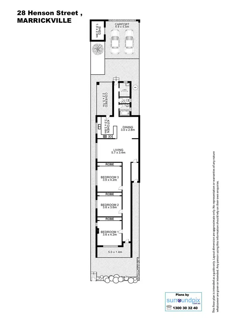 Floorplan of Homely house listing, 28 Henson Street, Marrickville NSW 2204