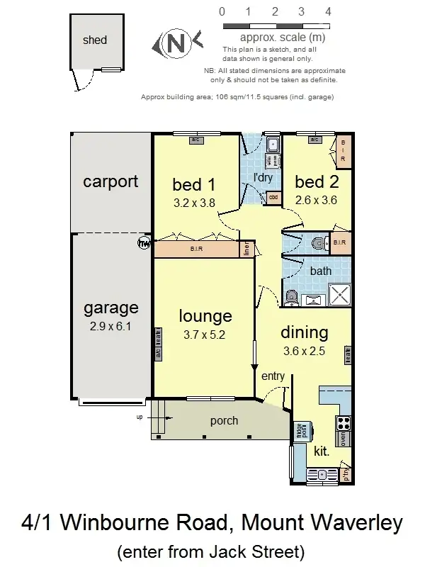 Floorplan of Homely unit listing, 4/1 Winbourne Road, Mount Waverley VIC 3149