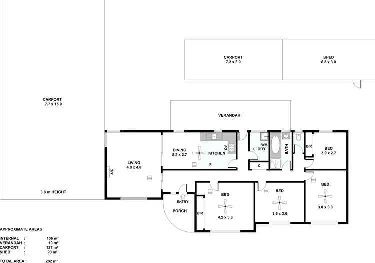Floorplan of Homely house listing, 4 Bond Street, Willaston SA 5118