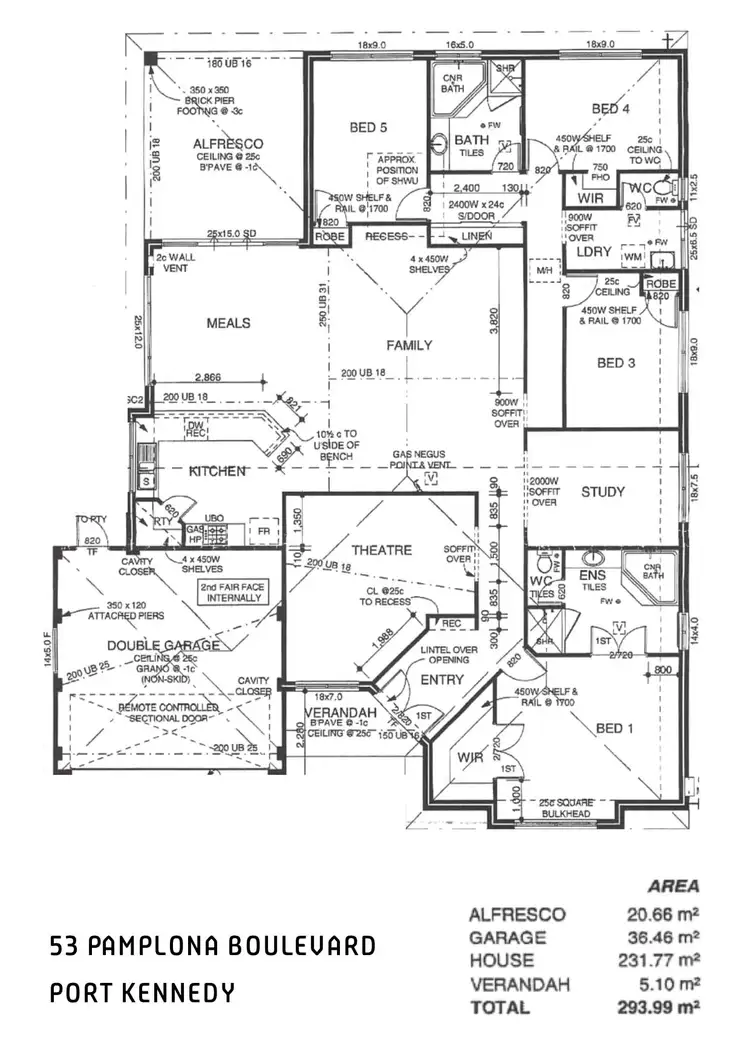 Floorplan of Homely house listing, 53 Pamplona Boulevard, Port Kennedy WA 6172