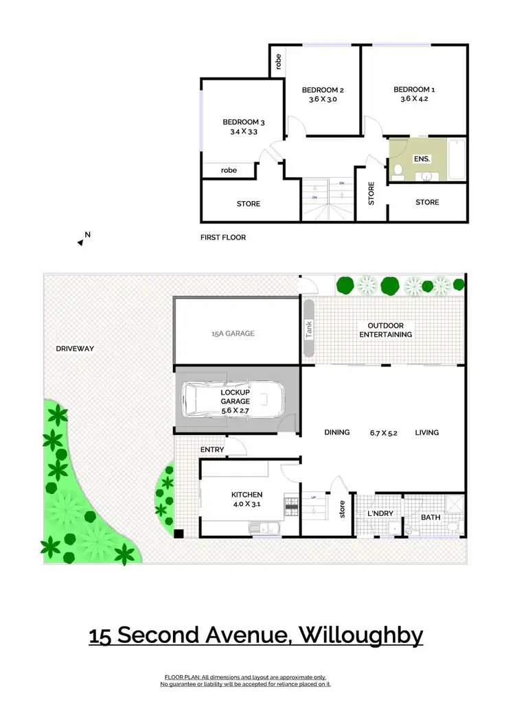 Floorplan of Homely semi-detached listing, 15 Second Avenue, Willoughby NSW 2068
