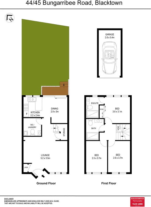 Floorplan of Homely townhouse listing, 44/45 Bungarribee Road, Blacktown NSW 2148