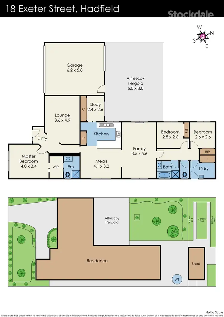 Floorplan of Homely house listing, 18 Exeter Street, Hadfield VIC 3046