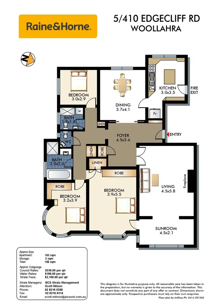 Floorplan of Homely apartment listing, 5/410 Edgecliff Road, Woollahra NSW 2025