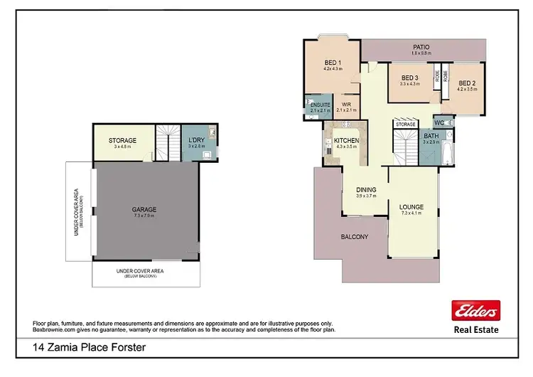 Floorplan of Homely house listing, 14 Zamia Place, Forster NSW 2428