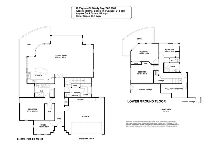 Floorplan of Homely house listing, 10 Virginia Court, Sandy Bay TAS 7005