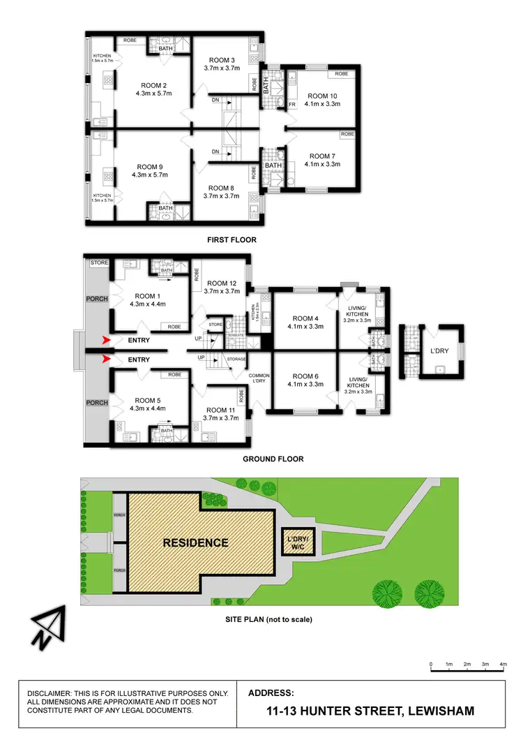 Floorplan of Homely house listing, 11-13 Hunter Street, Lewisham NSW 2049