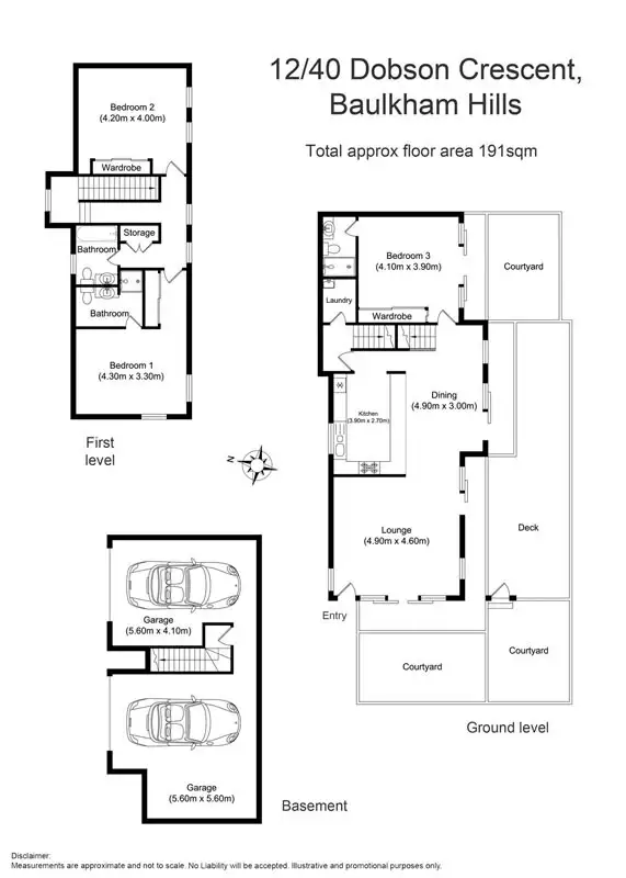 Floorplan of Homely townhouse listing, 12/40 Dobson Cres, Baulkham Hills NSW 2153