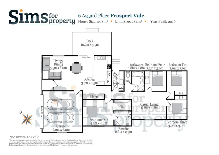 Floorplan of Homely house listing, 6 Asgard Place, Prospect Vale TAS 7250