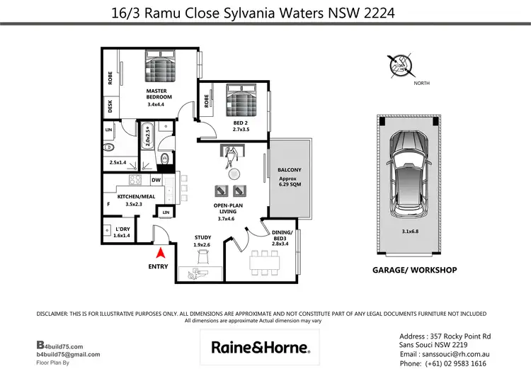 Floorplan of Homely unit listing, 16/3 Ramu Close, Sylvania Waters NSW 2224