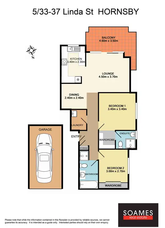 Floorplan of Homely apartment listing, 5/33-37 Linda Street, Hornsby NSW 2077