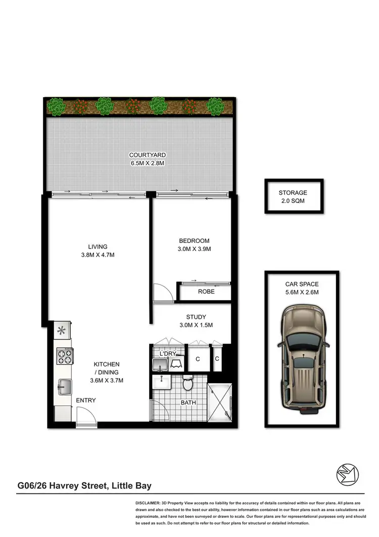 Floorplan of Homely apartment listing, 6/26 Harvey Street, Little Bay NSW 2036