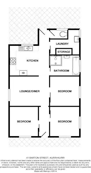 Floorplan of Homely house listing, 41 Barton St, Kurri Kurri NSW 2327