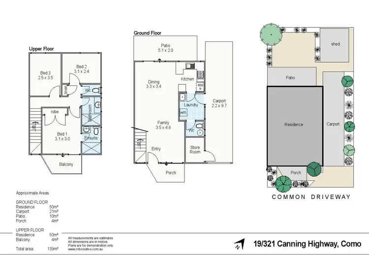 Floorplan of Homely townhouse listing, 19/321 Canning Highway, Como WA 6152