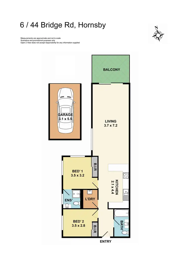 Floorplan of Homely apartment listing, 6/44 Bridge Road, Hornsby NSW 2077