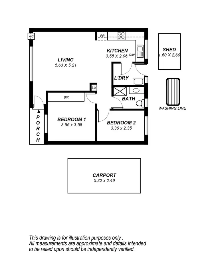 Floorplan of Homely unit listing, 2/24 Clifford Street, South Brighton SA 5048