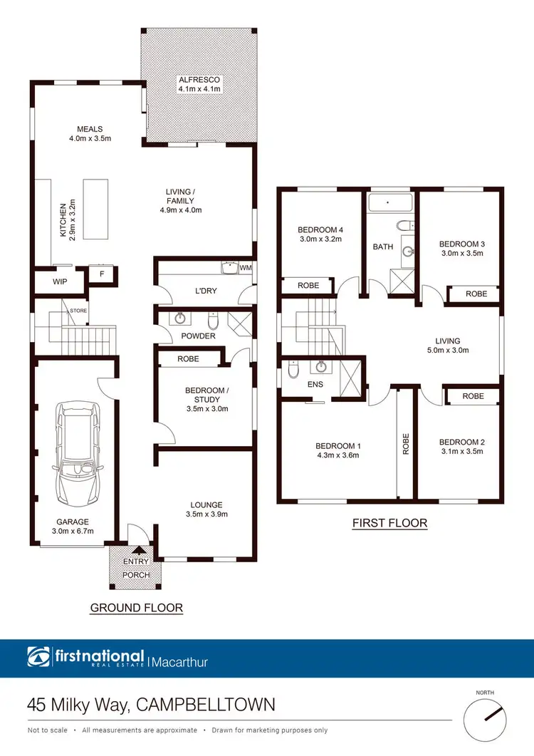 Floorplan of Homely house listing, 45 Milky Way, Campbelltown NSW 2560