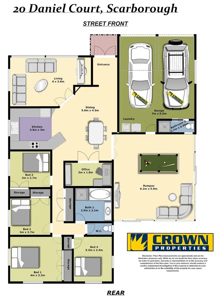 Floorplan of Homely house listing, 20 Daniel Court, Scarborough QLD 4020