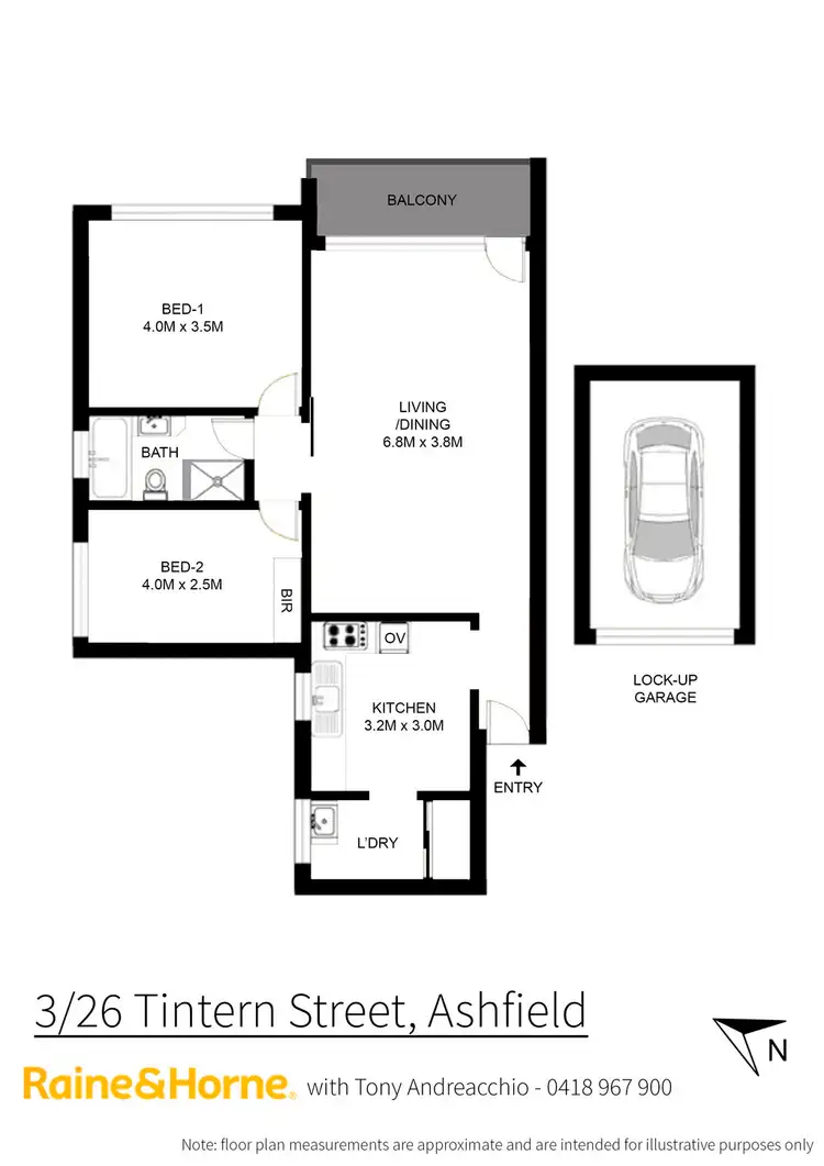 Floorplan of Homely unit listing, 3/26 Tintern Road, Ashfield NSW 2131