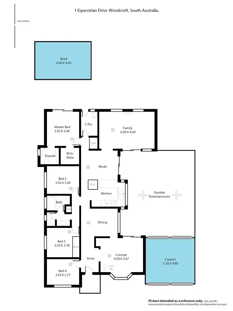 Floorplan of Homely house listing, 1 Equestrian Drive, Woodcroft SA 5162