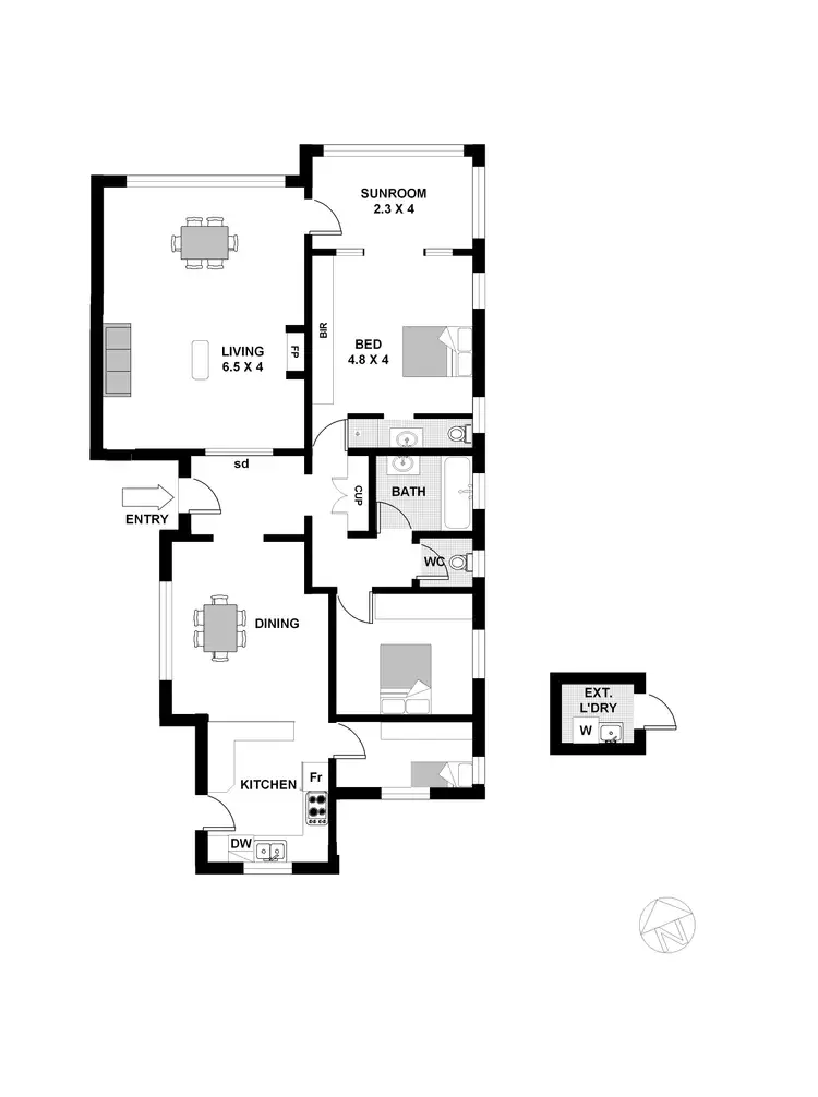 Floorplan of Homely apartment listing, 1/591 New South Head Road, Rose Bay NSW 2029