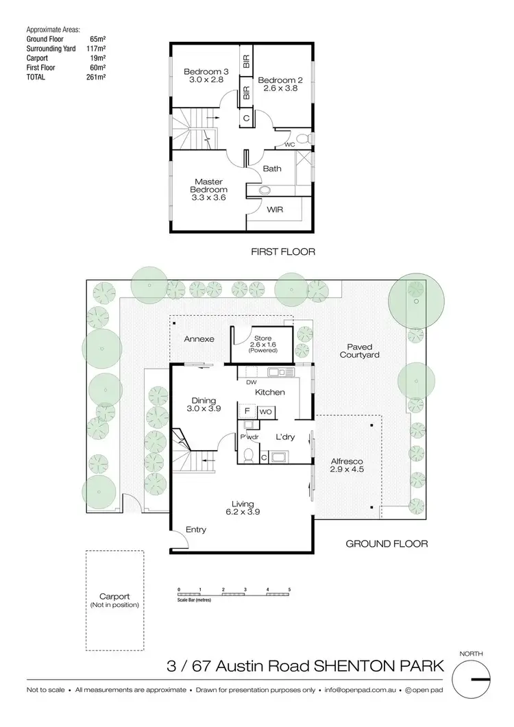 Floorplan of Homely townhouse listing, 3/67 Austin Street, Shenton Park WA 6008