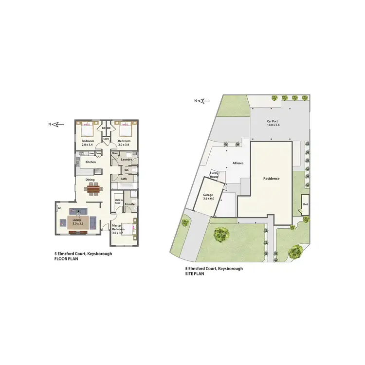 Floorplan of Homely house listing, 5 Elmsford Court, Keysborough VIC 3173