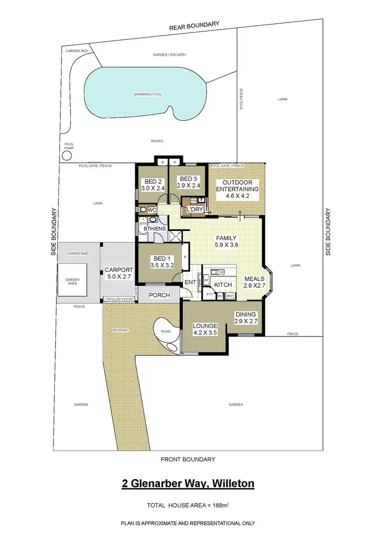 Floorplan of Homely house listing, 2 Glenarber Way, Willetton WA 6155