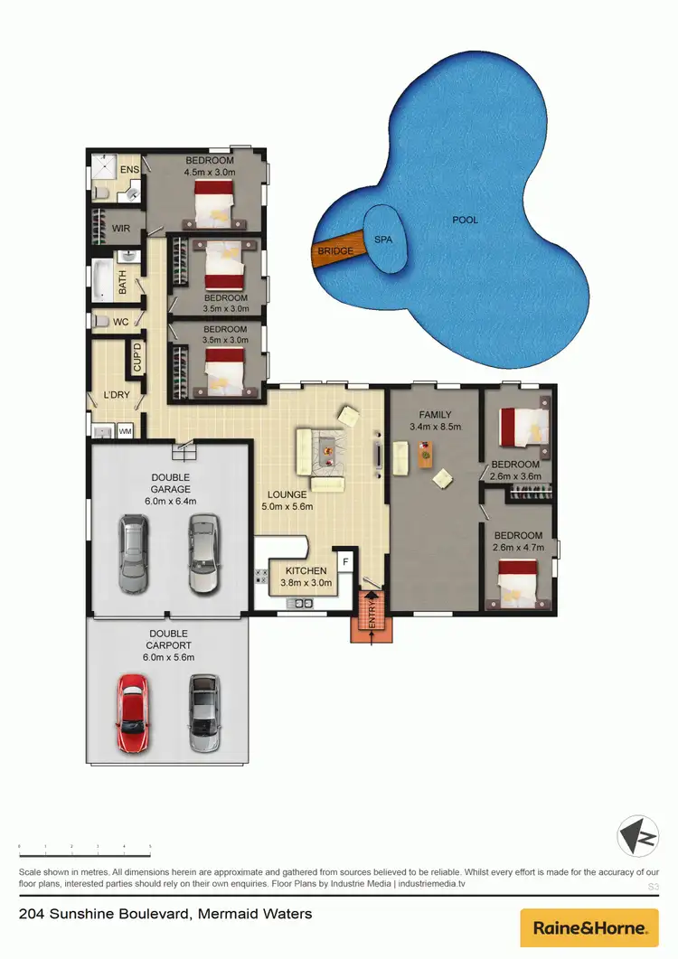 Floorplan of Homely house listing, 204 Sunshine Boulevard, Mermaid Waters QLD 4218