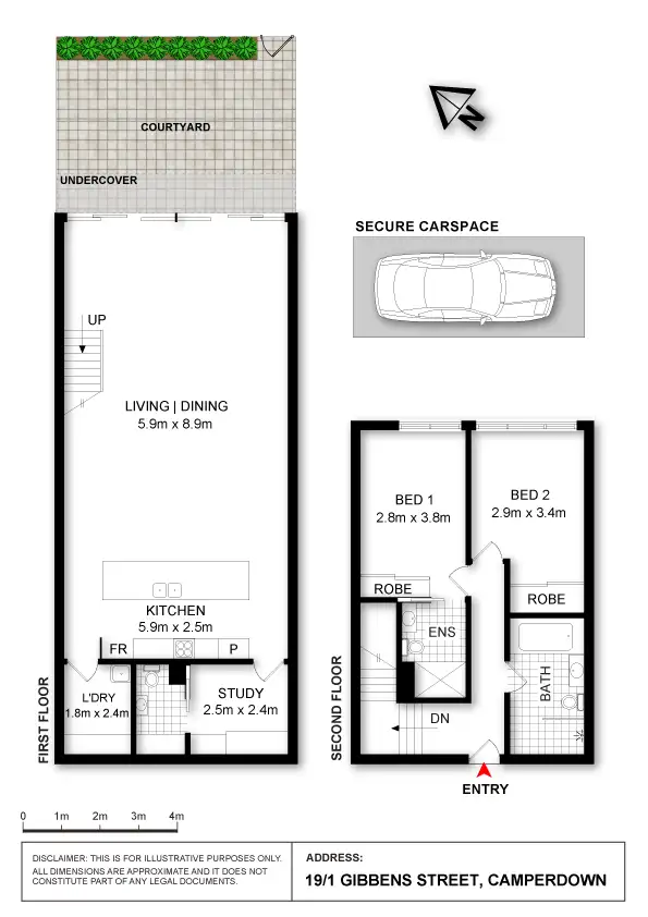 Floorplan of Homely apartment listing, 19/1 Gibbens Street, Camperdown NSW 2050