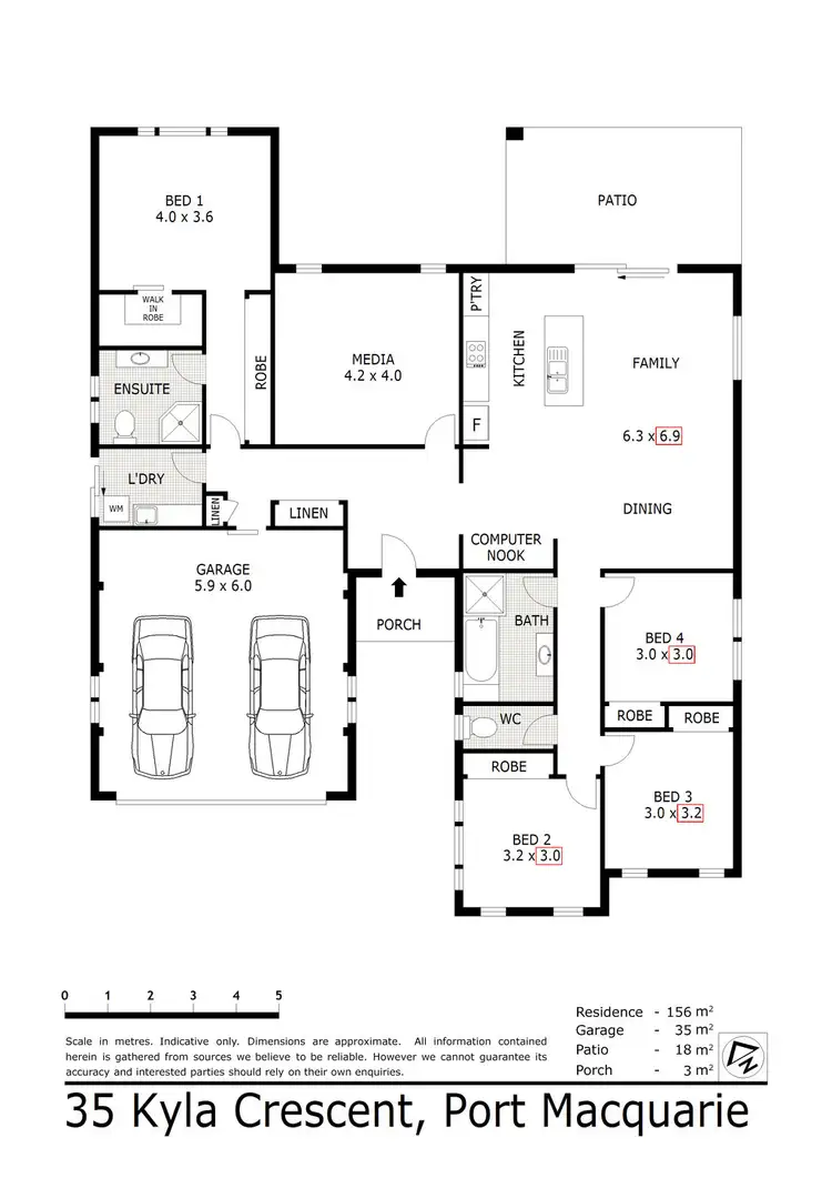 Floorplan of Homely house listing, 35 Kyla Cres, Port Macquarie NSW 2444