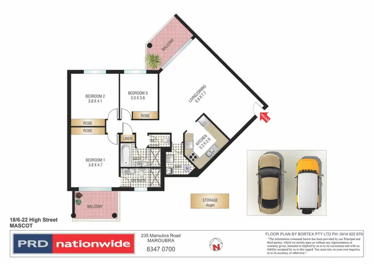 Floorplan of Homely unit listing, 18/6-22 High Street, Mascot NSW 2020