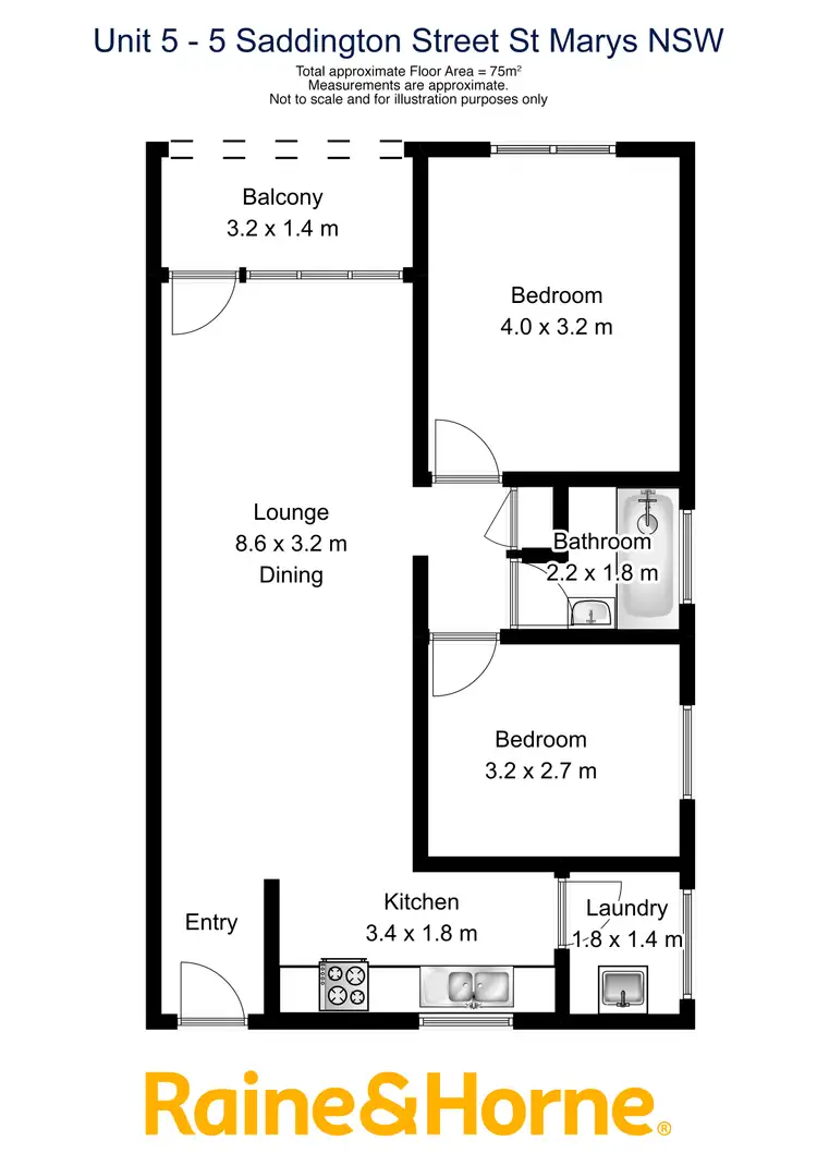 Floorplan of Homely apartment listing, 5/35 Saddington Street, St Marys NSW 2760