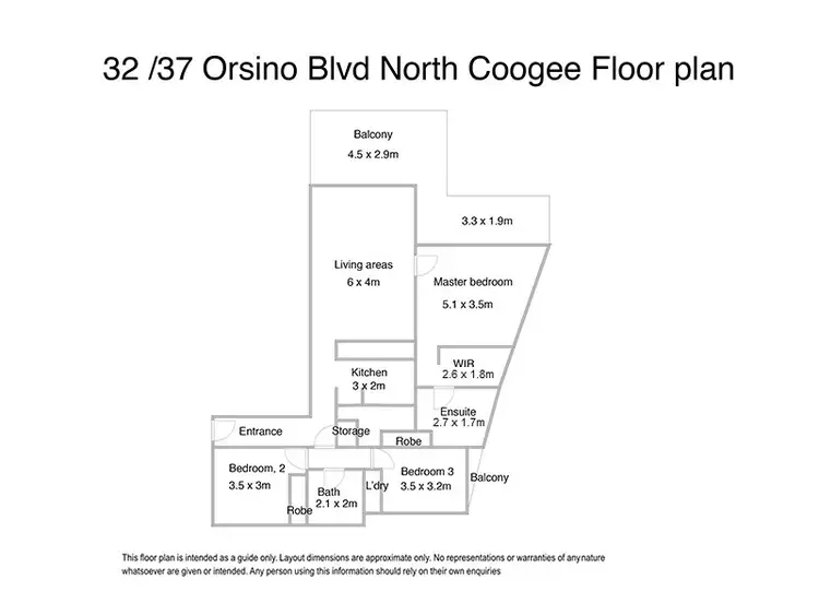 Floorplan of Homely apartment listing, 32/37 Orsino Boulevard, North Coogee WA 6163