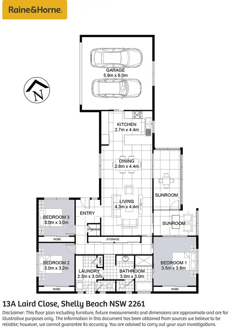 Floorplan of Homely house listing, 13A Laird Close, Shelly Beach NSW 2261