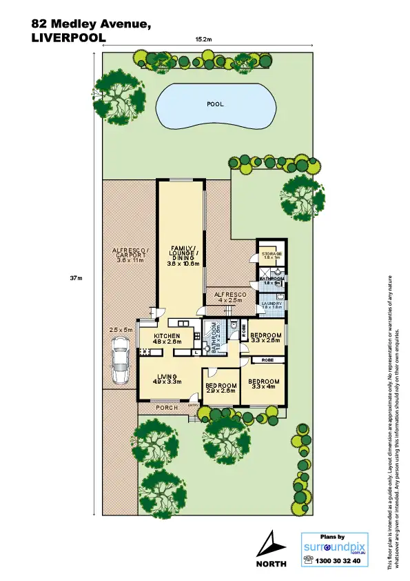 Floorplan of Homely house listing, 82 Medley Avenue, Liverpool NSW 2170
