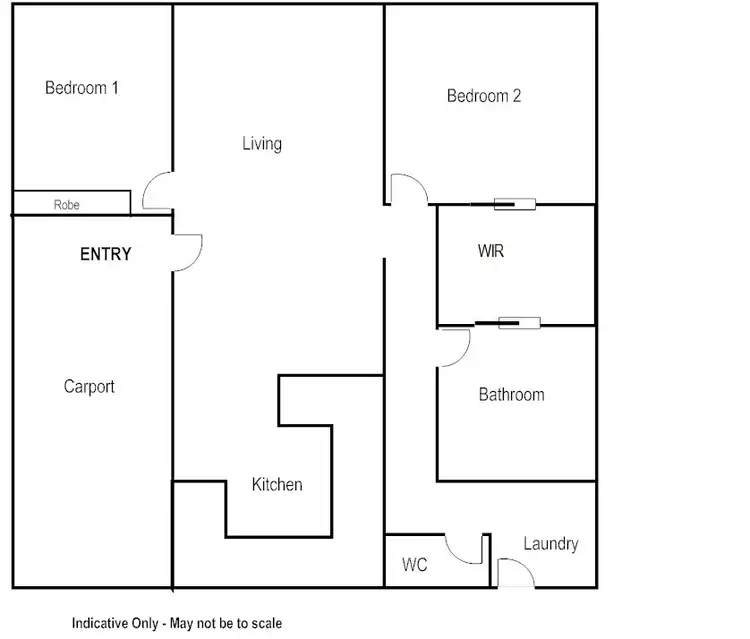 Floorplan of Homely unit listing, 8/7 Esther Court, Larapinta NT 875