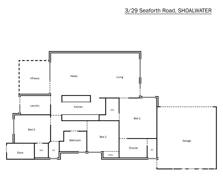 Floorplan of Homely unit listing, 3/29 Seaforth Road, Shoalwater WA 6169