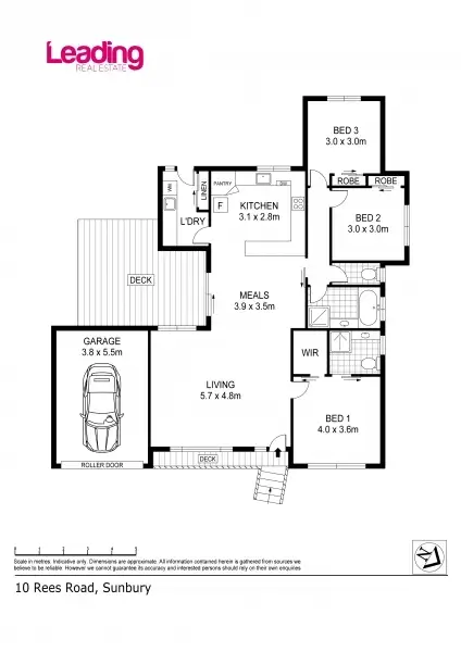 Floorplan of Homely house listing, 10 Rees Road, Sunbury VIC 3429