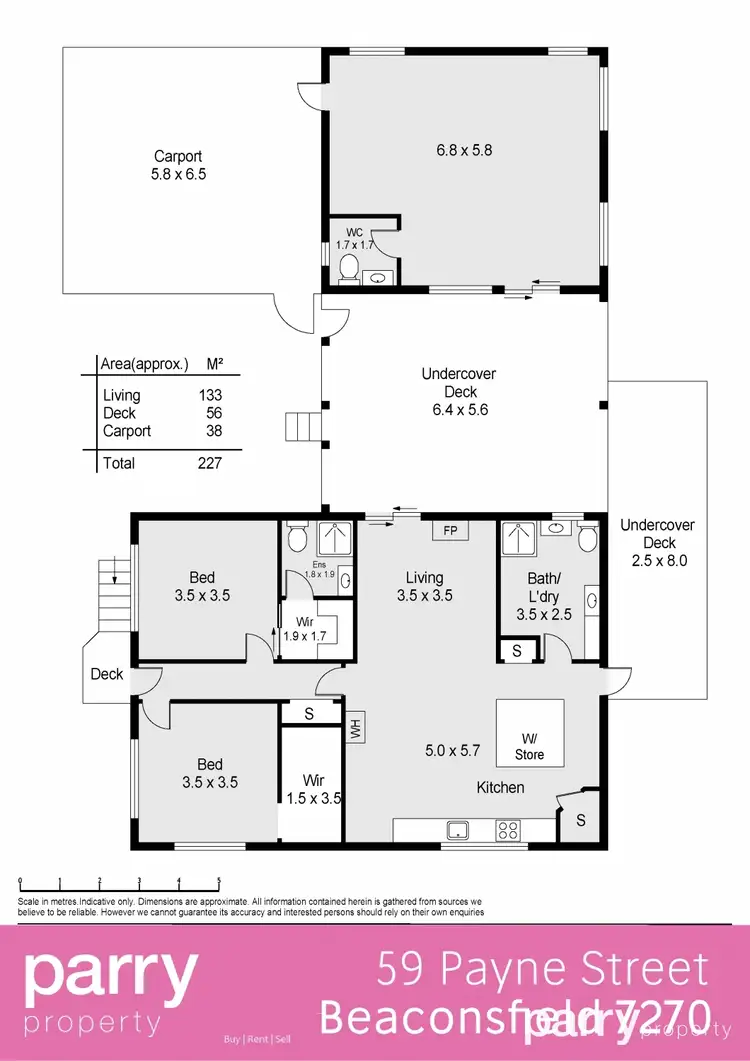 Floorplan of Homely house listing, 59 Payne Street, Beaconsfield TAS 7270