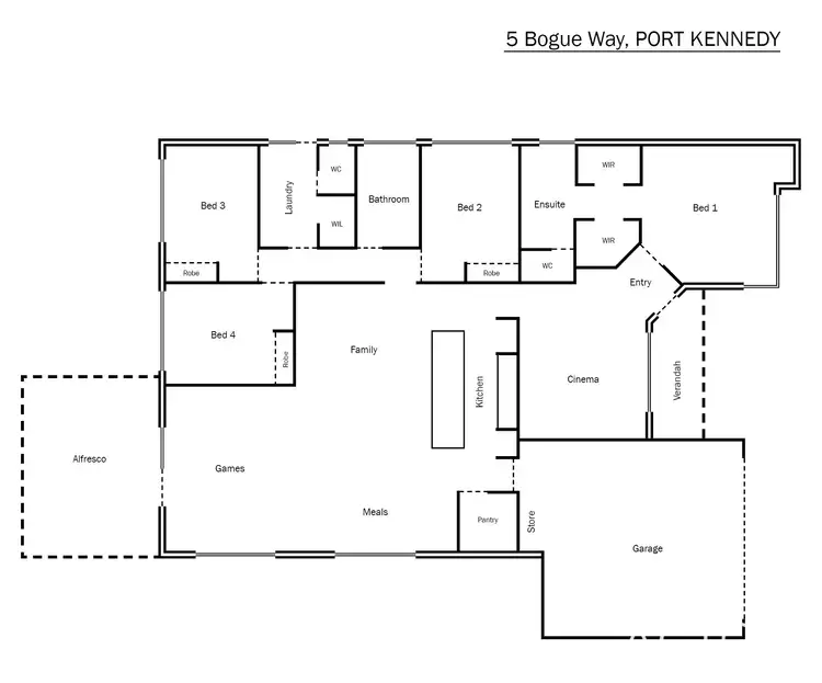 Floorplan of Homely house listing, 5 Bogue Way, Port Kennedy WA 6172