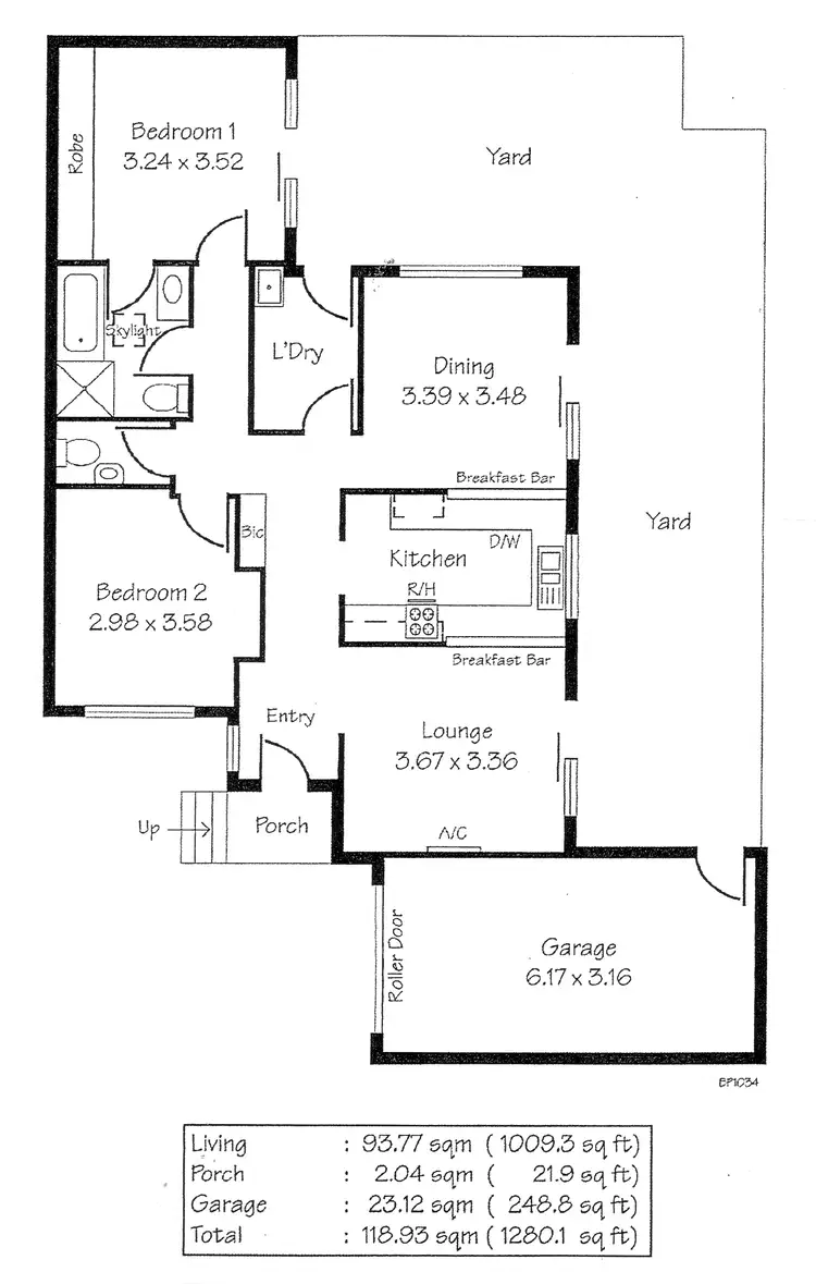 Floorplan of Homely house listing, 2/1C Rosedale Place, Magill SA 5072