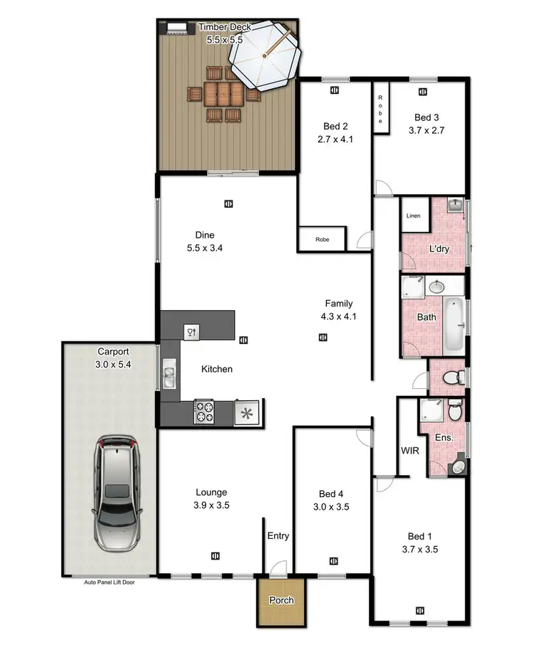 Floorplan of Homely house listing, 4 Woodrose Court, Huntfield Heights SA 5163