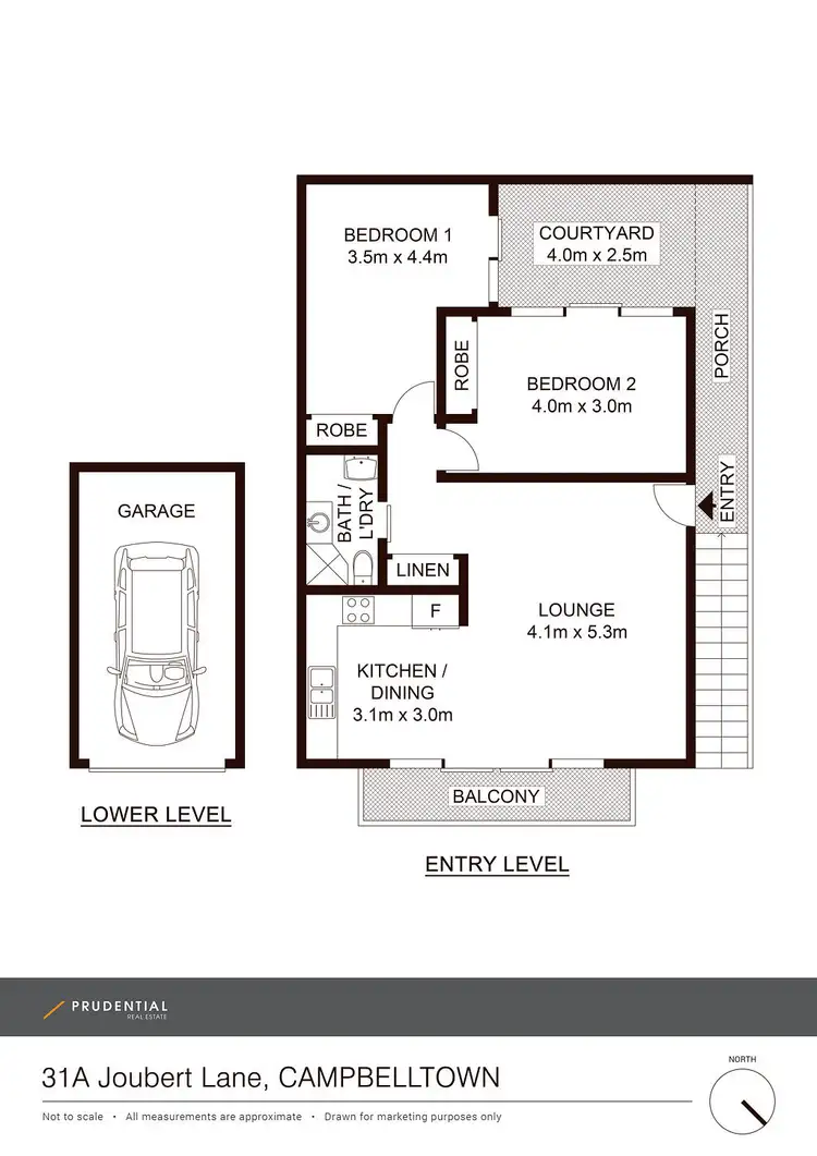 Floorplan of Homely semi-detached listing, 31A Joubert Lane, Campbelltown NSW 2560