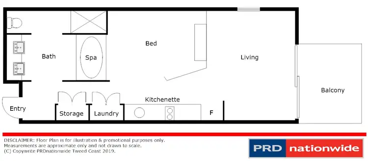 Floorplan of Homely unit listing, 338/9-13 Dianella Drive, Casuarina NSW 2487