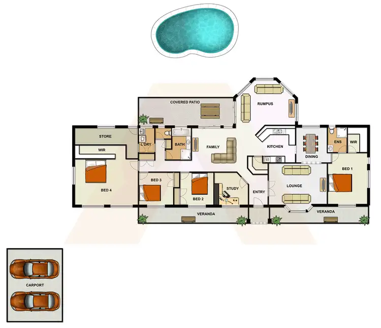 Floorplan of Homely house listing, 108 Chloe Drive, Munruben QLD 4125