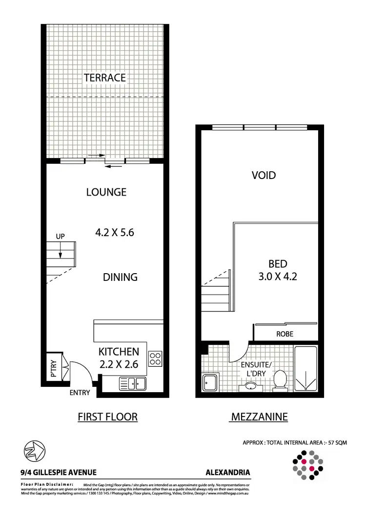 Floorplan of Homely apartment listing, 9/4 Gillespie Avenue, Alexandria NSW 2015